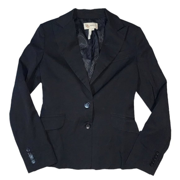 BCBGENERATION Blazer Size 2 Dark Grey Black Double Button Closure - Picture 1 of 3